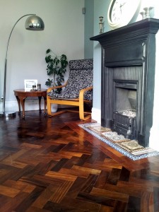 5. All done! DIY Reclaimed Parquet Flooring Installation