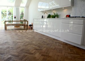 Parquet flooring kitchen or bathroom