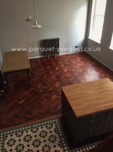 Parquet flooring kitchen or bathroom