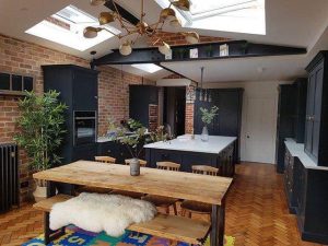 Parquet flooring in the kitchen